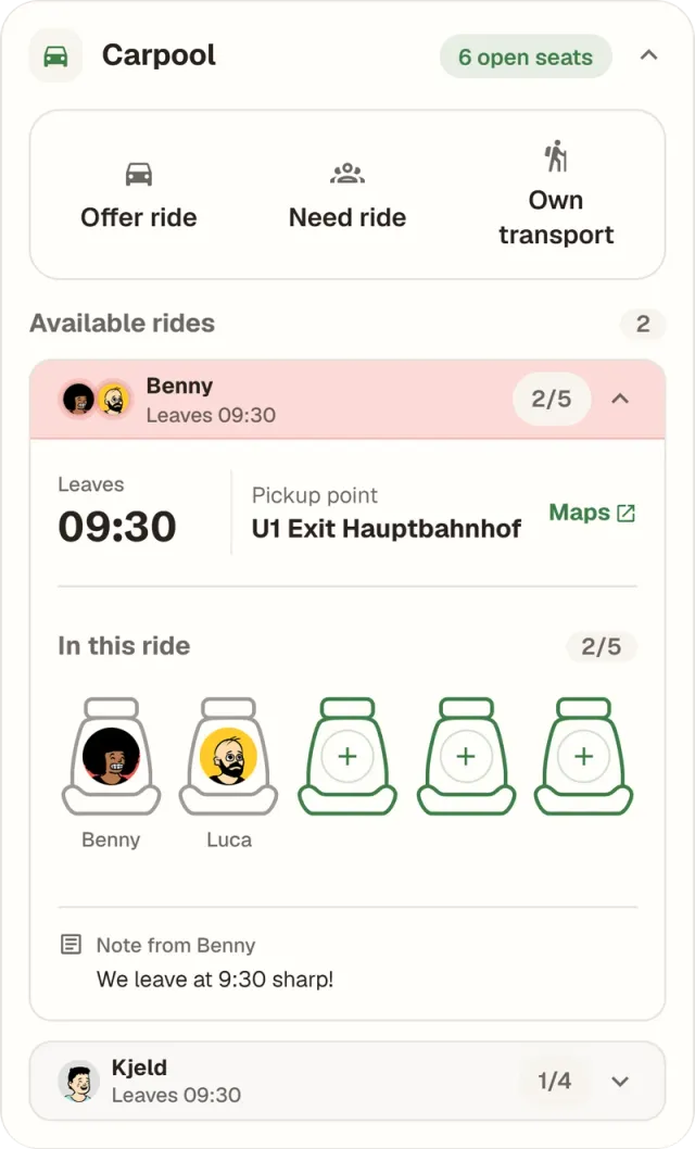Carpool board.